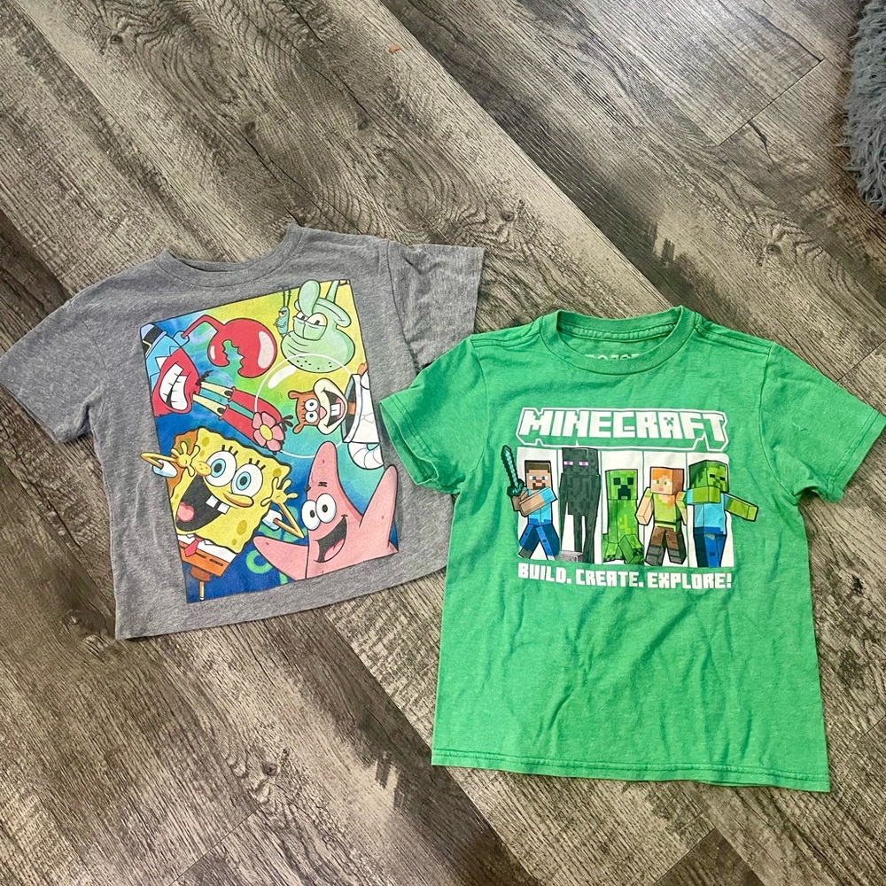 Multiples Kids T-Shirts - Green and Gray
